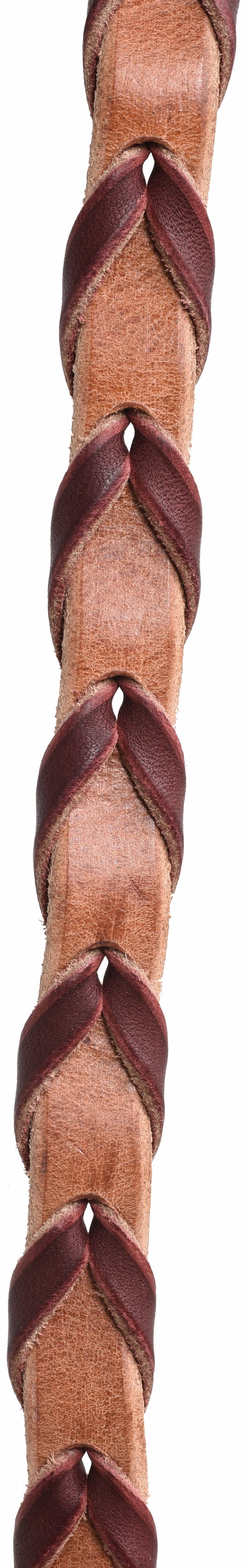 Burns Saddlery Harness Leather Laced Barrel Rein