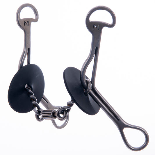 Merrill Bits Medium Shank Twisted Wire 3 Piece Mouthpiece With Roller