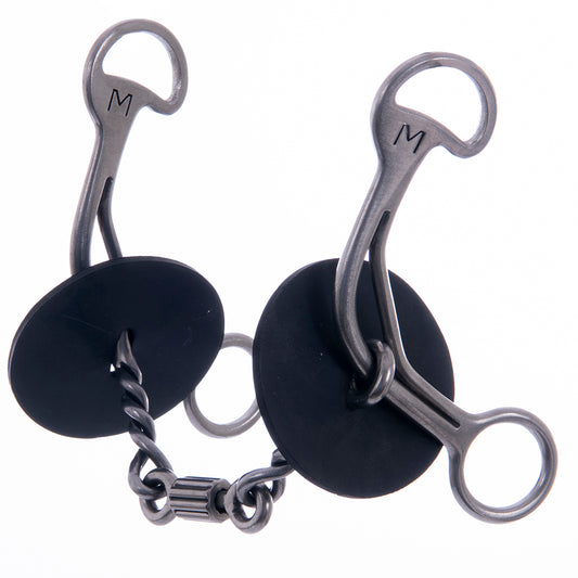 Merrill Bits Short Gag 3 Piece Twisted Wire Mouthpiece with Roller